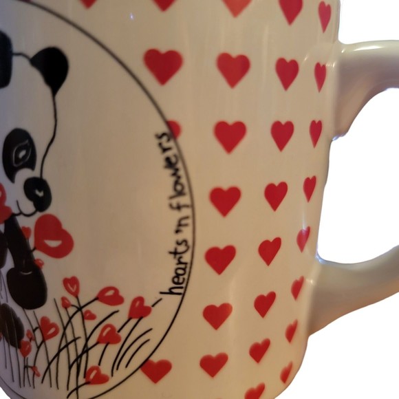 Heart Harvest & Hearts 'n Flowers Ceramic Coffee Mug Pandas and Hearts - Picture 2 of 6